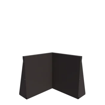 Muro di contenimento in acciaio - Angolo interno - 50 x 50 x 60 cm - RAL7016 opaco (grigio antracite)