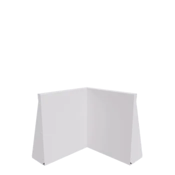 Muro di contenimento in acciaio - Angolo interno - 50 x 50 x 60 cm - RAL9010 opaco (bianco)