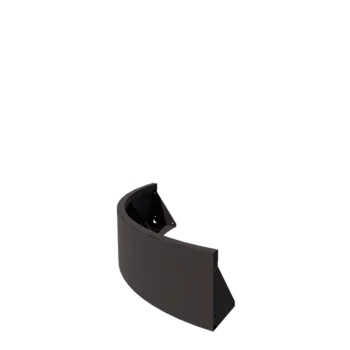 Muro di contenimento in acciaio - Curva esterna - 100 x 100 x 30 cm - RAL7016 opacot (grigio antracite)