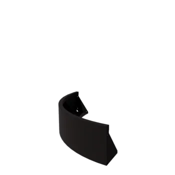 Muro di contenimento in acciaio - Curva esterna - 100 x 100 x 30 cm - RAL9005 opaco (nero)
