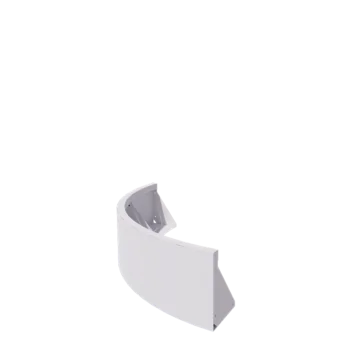 Muro di contenimento in acciaio - Curva esterna - 100 x 100 x 30 cm - RAL9010 opaco (bianco)