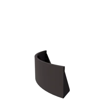 Muro di contenimento in acciaio - Curva esterna - 100 x 100 x 40 cm - RAL7016 opacot (grigio antracite)