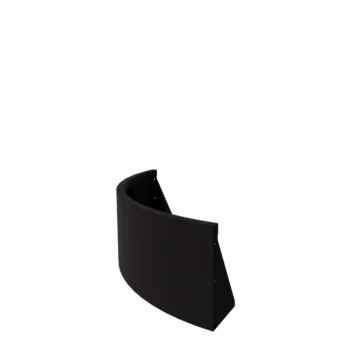 Muro di contenimento in acciaio - Curva esterna - 100 x 100 x 40 cm - RAL9005 opaco (nero)