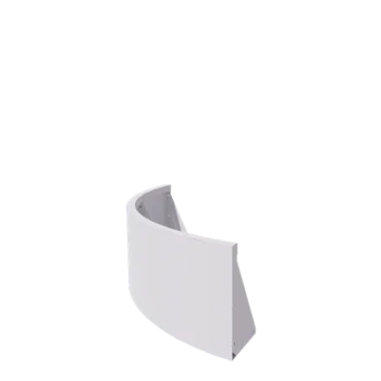 Muro di contenimento in acciaio - Curva esterna - 100 x 100 x 40 cm - RAL9010 opaco (bianco)