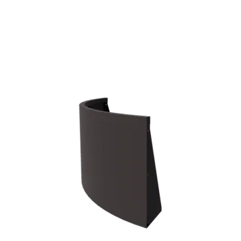 Muro di contenimento in acciaio - Curva esterna - 100 x 100 x 60 cm - RAL7016 opacot (grigio antracite)
