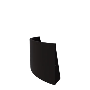 Muro di contenimento in acciaio - Curva esterna - 100 x 100 x 60 cm - RAL9005 opaco (nero)