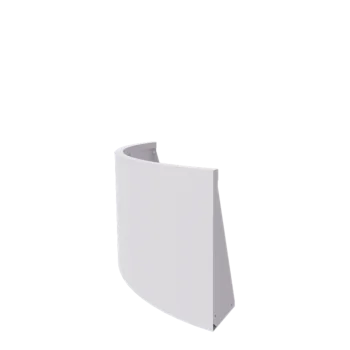 Muro di contenimento in acciaio - Curva esterna - 100 x 100 x 60 cm - RAL9010 opaco (bianco)