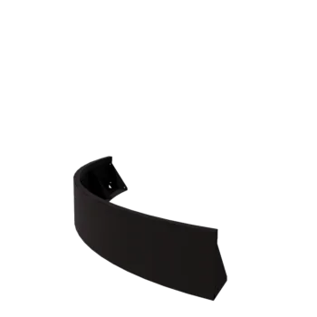 Muro di contenimento in acciaio - Curva esterna - 150 x 150 x 30 cm - RAL9005 opaco (nero)