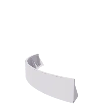 Muro di contenimento in acciaio - Curva esterna - 150 x 150 x 30 cm - RAL9010 opaco (bianco)
