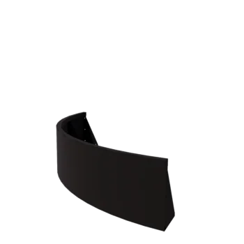 Muro di contenimento in acciaio - Curva esterna - 150 x 150 x 40 cm - RAL9005 opaco (nero)