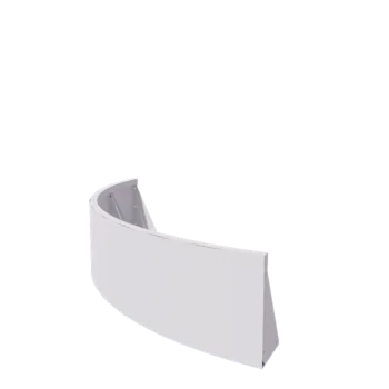Muro di contenimento in acciaio - Curva esterna - 150 x 150 x 40 cm - RAL9010 opaco (bianco)