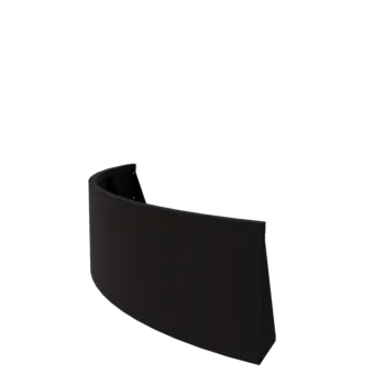 Muro di contenimento in acciaio - Curva esterna - 150 x 150 x 50 cm - RAL9005 opaco (nero)