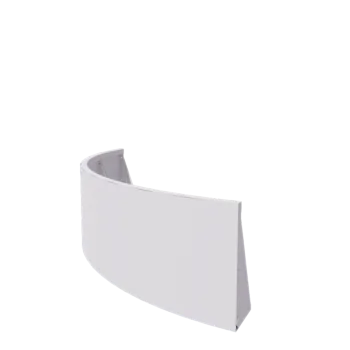 Muro di contenimento in acciaio - Curva esterna - 150 x 150 x 50 cm - RAL9010 opaco (bianco)