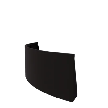 Muro di contenimento in acciaio - Curva esterna - 150 x 150 x 60 cm - RAL9005 opaco (nero)