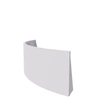 Muro di contenimento in acciaio - Curva esterna - 150 x 150 x 60 cm - RAL9010 opaco (bianco)