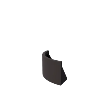 Muro di contenimento in acciaio - Curva esterna - 50 x 50 x 30 cm - RAL7016 opaco (grigio antracite)