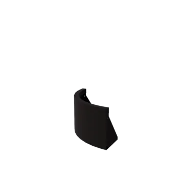 Muro di contenimento in acciaio - Curva esterna - 50 x 50 x 30 cm - RAL9005 opaco (nero)