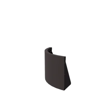 Muro di contenimento in acciaio - Curva esterna - 50 x 50 x 40 cm - RAL7016 opaco (grigio antracite)