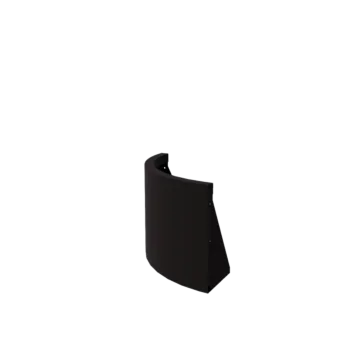 Muro di contenimento in acciaio - Curva esterna - 50 x 50 x 40 cm - RAL9005 opaco (nero)