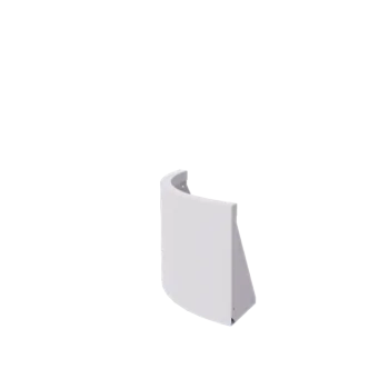 Muro di contenimento in acciaio - Curva esterna - 50 x 50 x 40 cm - RAL9010 opaco (bianco)