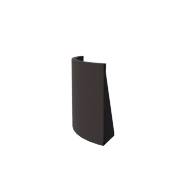 Muro di contenimento in acciaio - Curva esterna - 50 x 50 x 60 cm - RAL7016 opaco (grigio antracite)