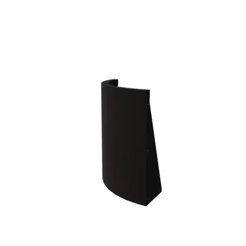 Muro di contenimento in acciaio - Curva esterna - 50 x 50 x 60 cm - RAL9005 opaco (nero)