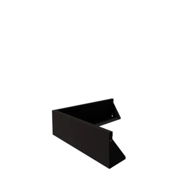 Muro di contenimento in acciaio - Angolo esterno - 100 x 100 x 30 cm - RAL9005 opaco (nero)