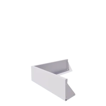 Muro di contenimento in acciaio - Angolo esterno - 100 x 100 x 30 cm - RAL9010 opaco (bianco)