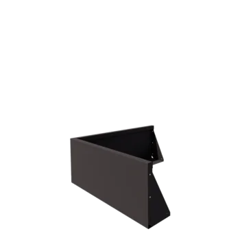 Muro di contenimento in acciaio - Angolo esterno - 100 x 100 x 40 cm - RAL7016 opaco (grigio antracite)