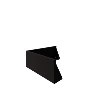 Muro di contenimento in acciaio - Angolo esterno - 100 x 100 x 40 cm - RAL9005 opaco (nero)