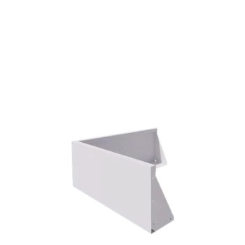 Muro di contenimento in acciaio - Angolo esterno - 100 x 100 x 40 cm - RAL9010 opaco (bianco)