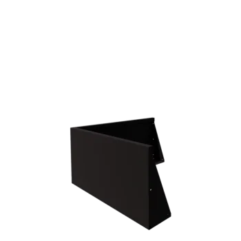 Muro di contenimento in acciaio - Angolo esterno - 100 x 100 x 50 cm - RAL9005 opaco (nero)