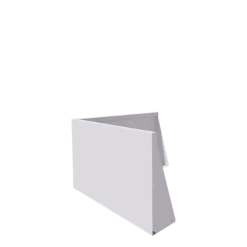 Muro di contenimento in acciaio - Angolo esterno - 100 x 100 x 60 cm - RAL9010 opaco (bianco)