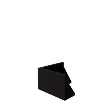 Muro di contenimento in acciaio - Angolo esterno - 50 x 50 x 30 cm - RAL9005 opaco (nero)