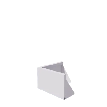 Muro di contenimento in acciaio - Angolo esterno - 50 x 50 x 30 cm - RAL9010 opaco (bianco)