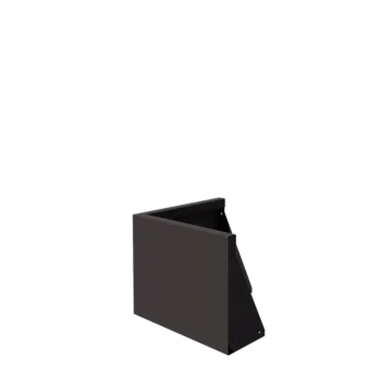 Muro di contenimento in acciaio - Angolo esterno - 50 x 50 x 40 cm - RAL7016 opaco (grigio antracite)