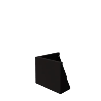 Muro di contenimento in acciaio - Angolo esterno - 50 x 50 x 40 cm - RAL9005 opaco (nero)