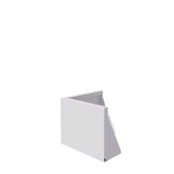 Muro di contenimento in acciaio - Angolo esterno - 50 x 50 x 40 cm - RAL9010 opaco (bianco)