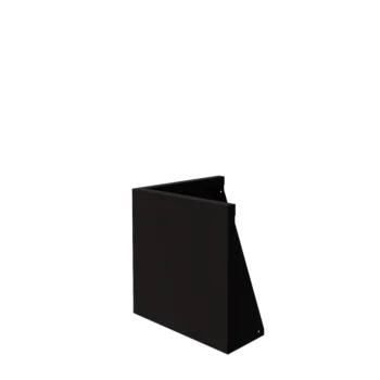 Muro di contenimento in acciaio - Angolo esterno - 50 x 50 x 50 cm - RAL9005 opaco (nero)