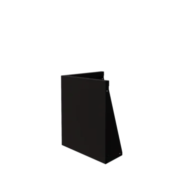 Muro di contenimento in acciaio - Angolo esterno - 50 x 50 x 60 cm - RAL9005 opaco (nero)