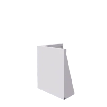 Muro di contenimento in acciaio - Angolo esterno - 50 x 50 x 60 cm - RAL9010 opaco (bianco)