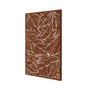 Pannello decorativo in acciaio corten - Foglie 1 - 120 x 6 x 190 cm