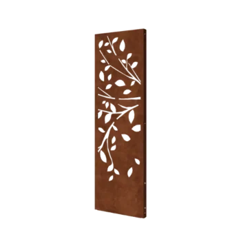 Pannello decorativo in acciaio corten - Albero - Parte 2 - 60 x 6 x 190 cm