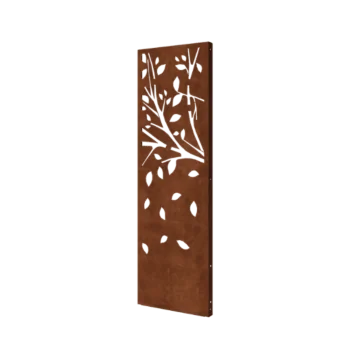 Pannello decorativo in acciaio corten - Albero - Parte 3 - 60 x 6 x 190 cm