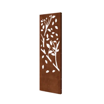 Pannello decorativo in acciaio corten - Albero - Parte 4 - 60 x 6 x 190 cm