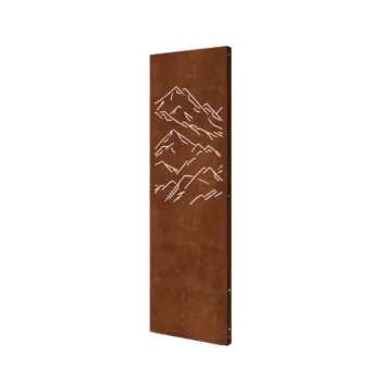 Pannello decorativo in acciaio corten - Montagne 1 - 60 x 6 x 190 cm