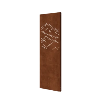 Pannello decorativo in acciaio corten - Montagne 3 - 60 x 6 x 190 cm