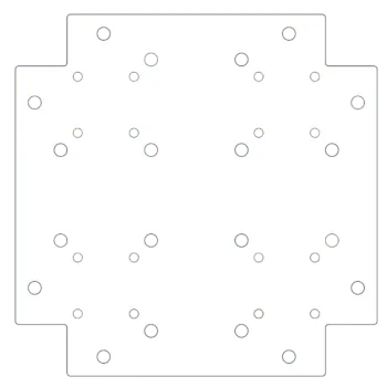 Piastra di base in acciaio zincato - 30 x 30 cm