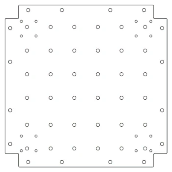 Piastra di base in acciaio zincato - 50 x 50 cm