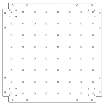 Piastra di base in acciaio zincato - 70 x 70 cm